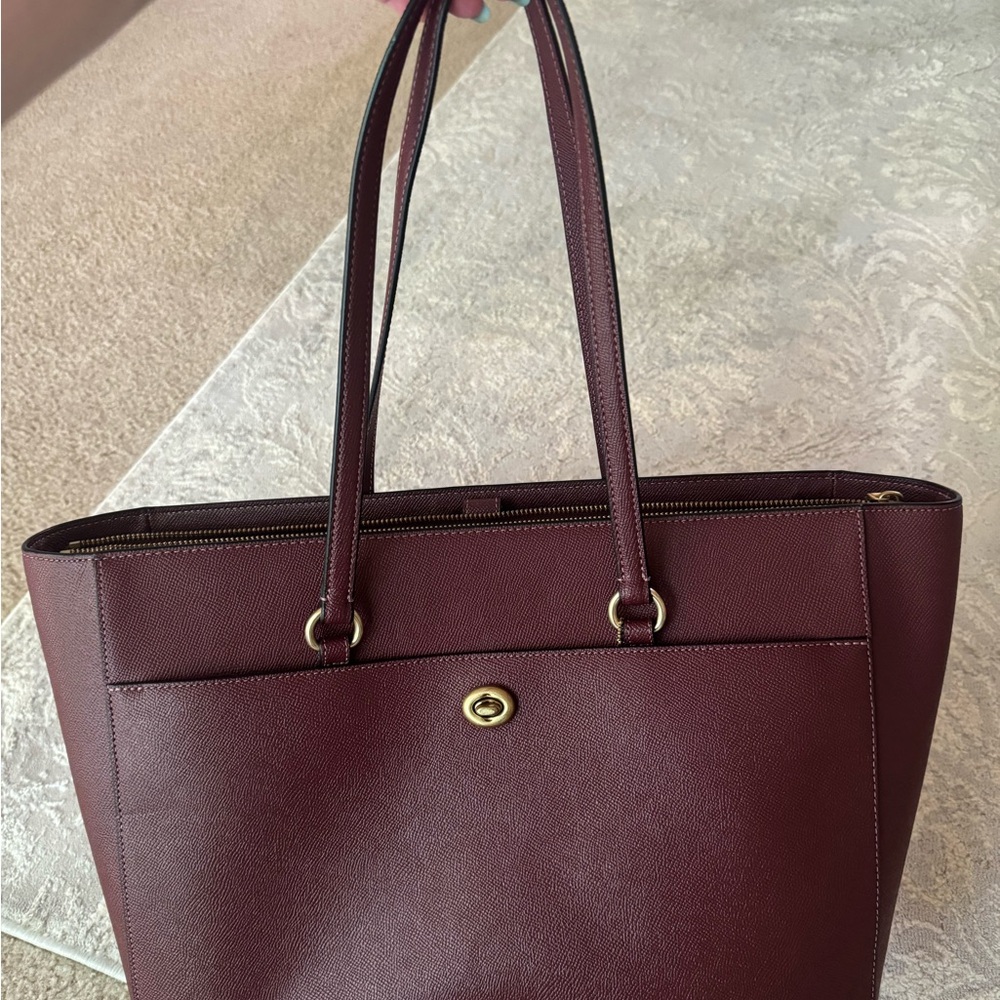 Burgundy Coach Tote - Like New